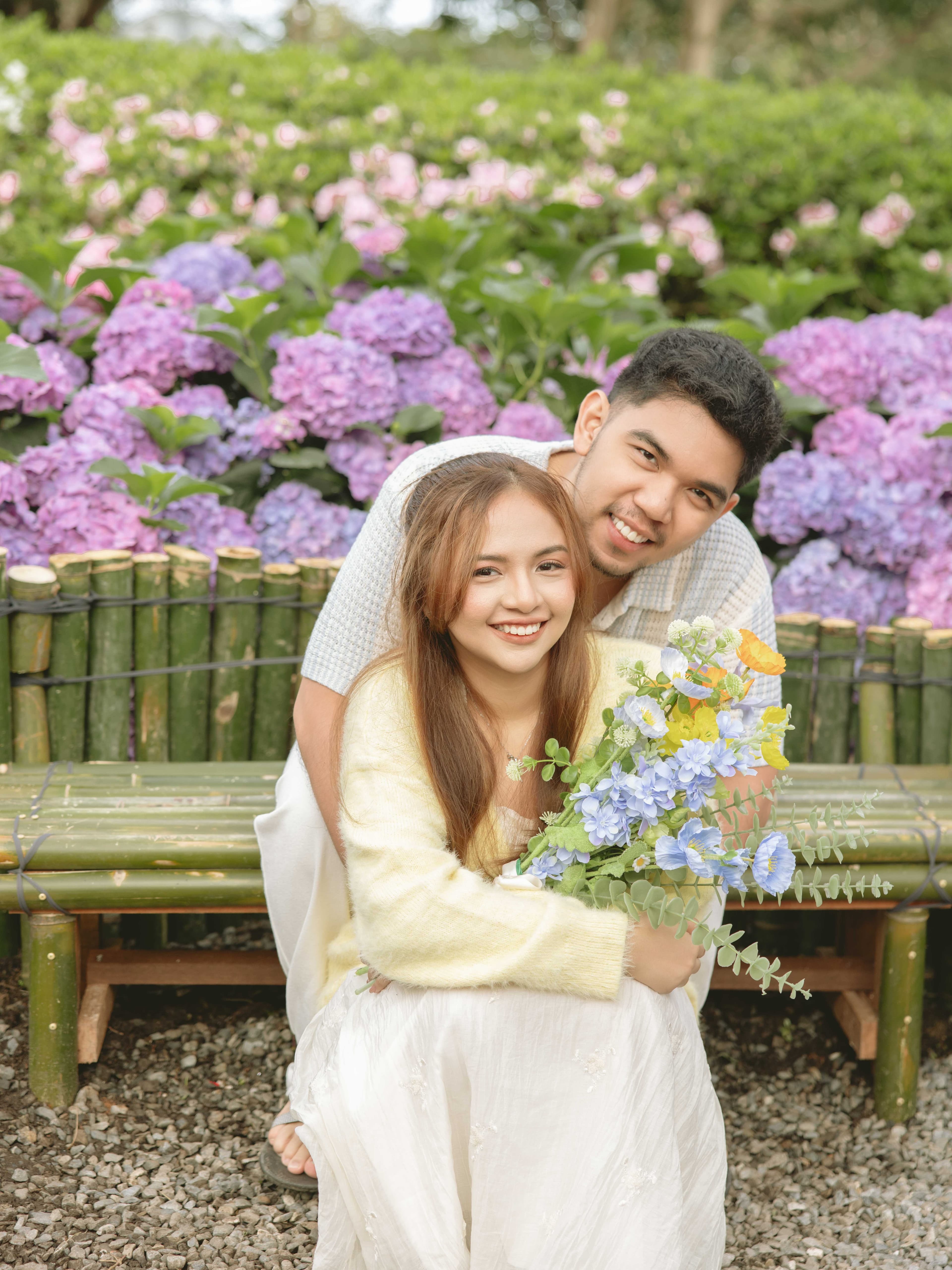 Romantic prenup portrait of the couple
